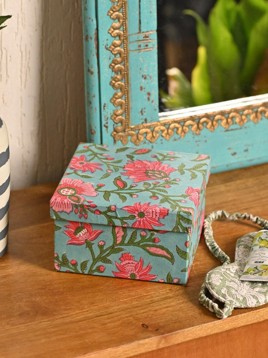 Flower Print Paper Box