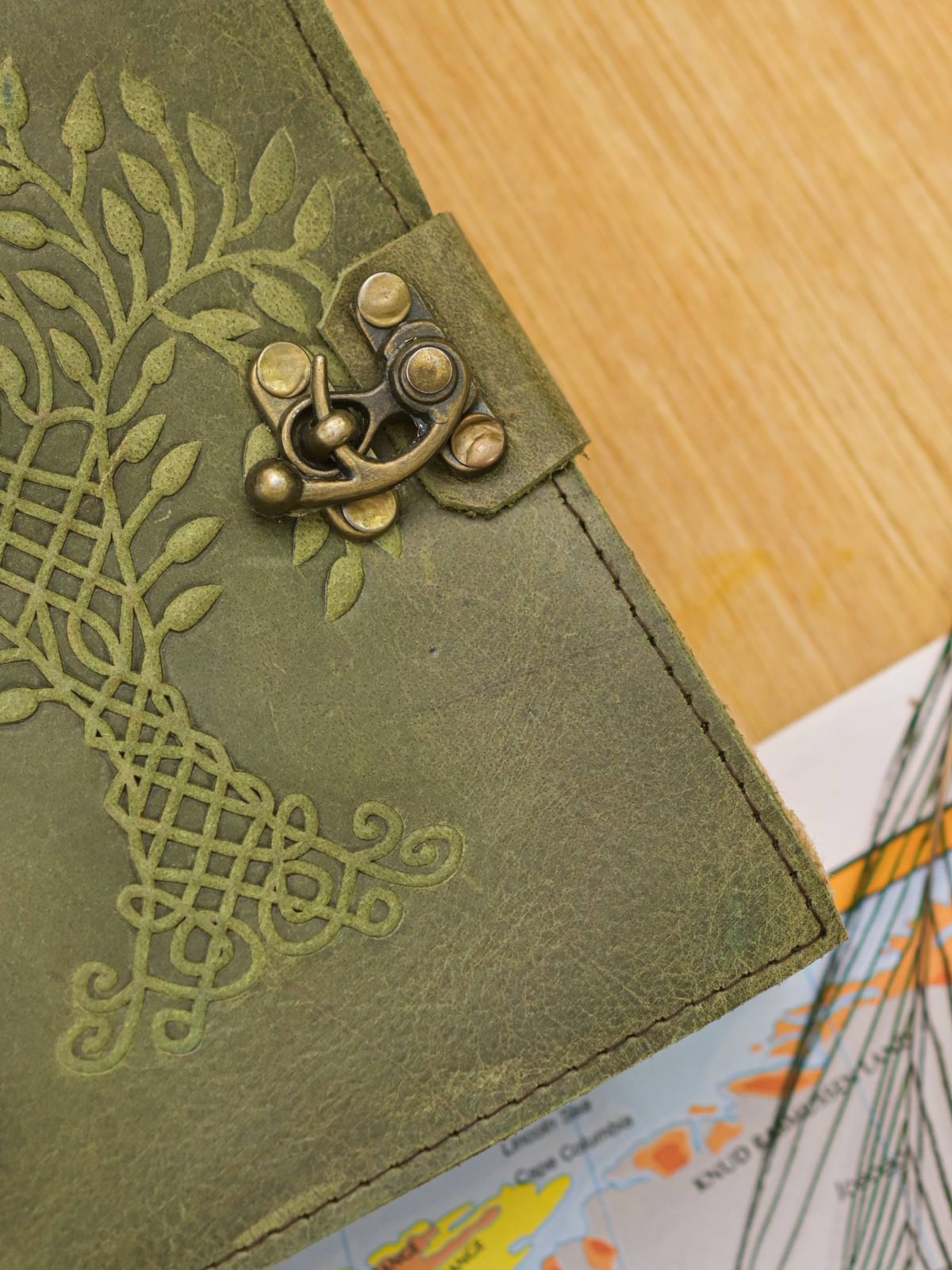 Tree Print Leather Notebook