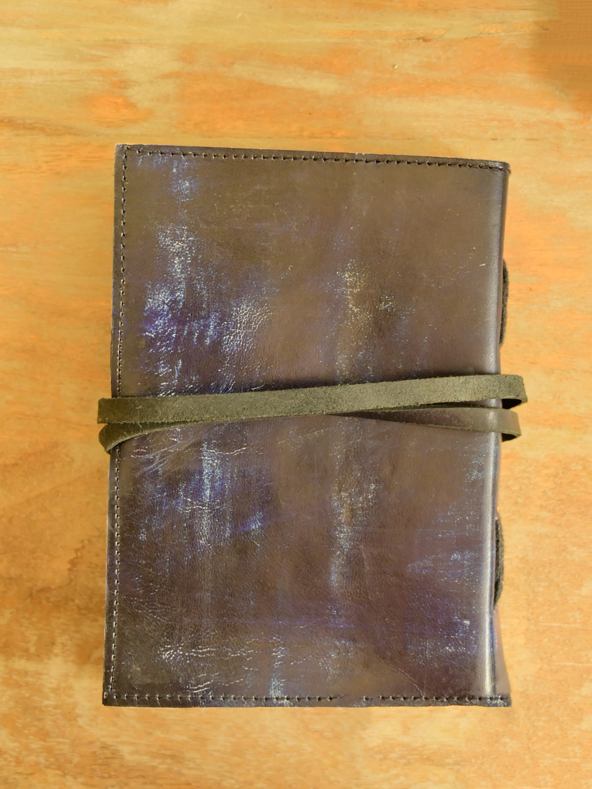 Handmade Ribbon Leather Notebook