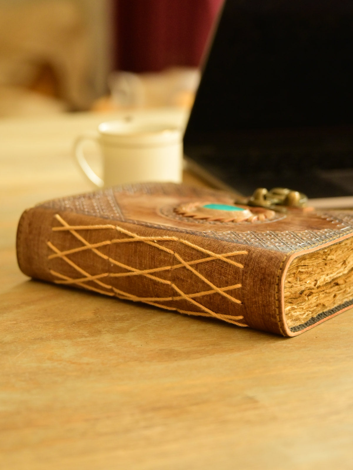 Stone Handmade Paper Leather Notebook