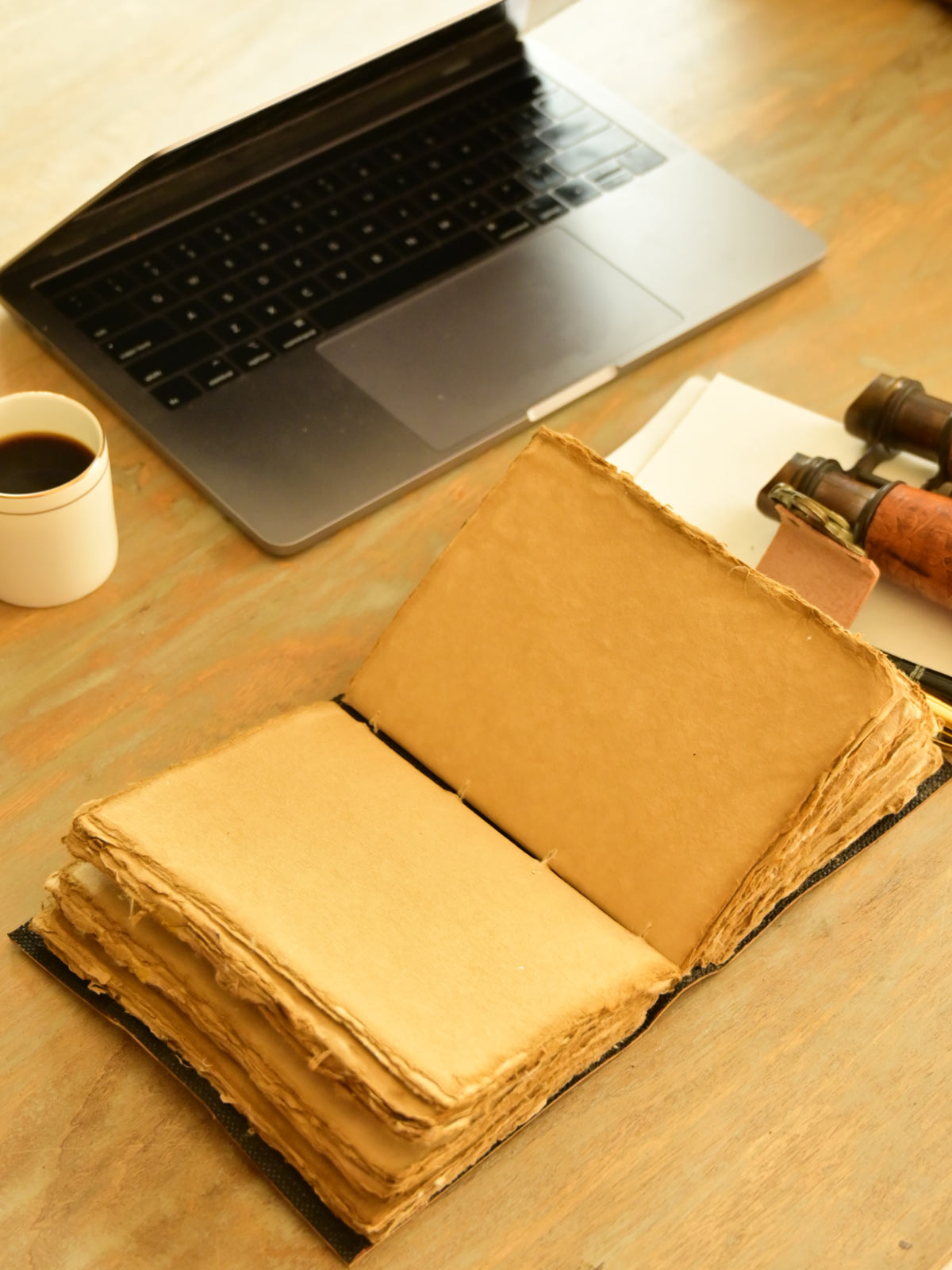 Lock Paper Leather Notebook