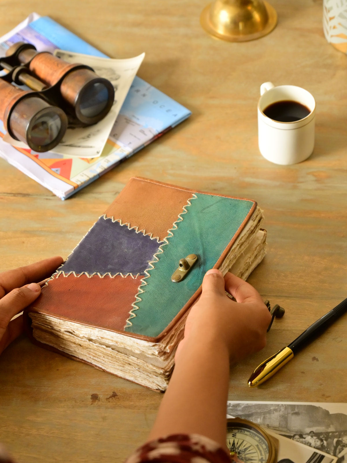 Colour Paper Leather Notebook