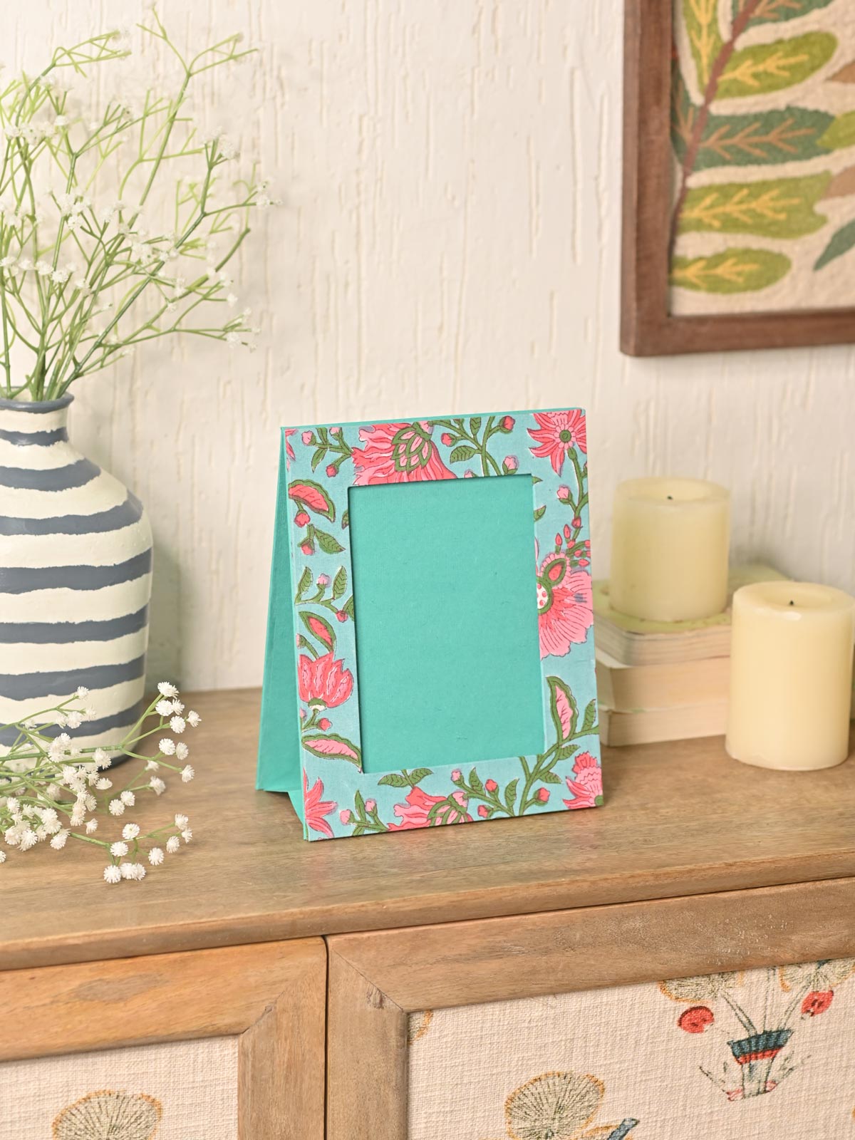 Flower Print Photo Frame