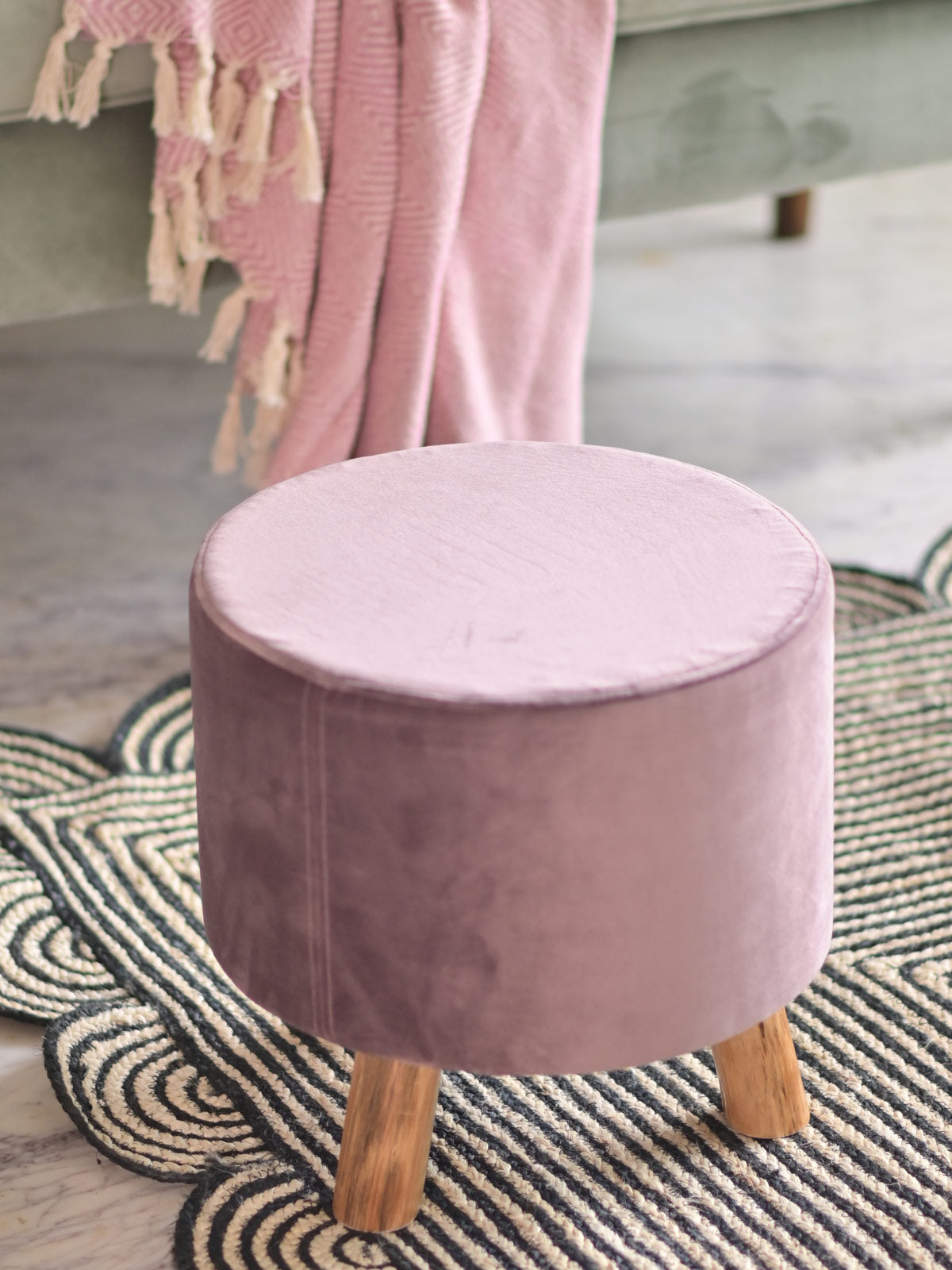 Mazi Velvet Stool