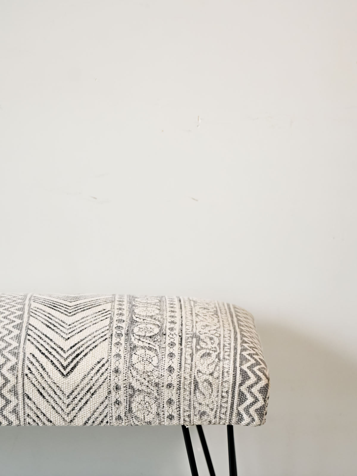 Boho Printed Cotton Bench