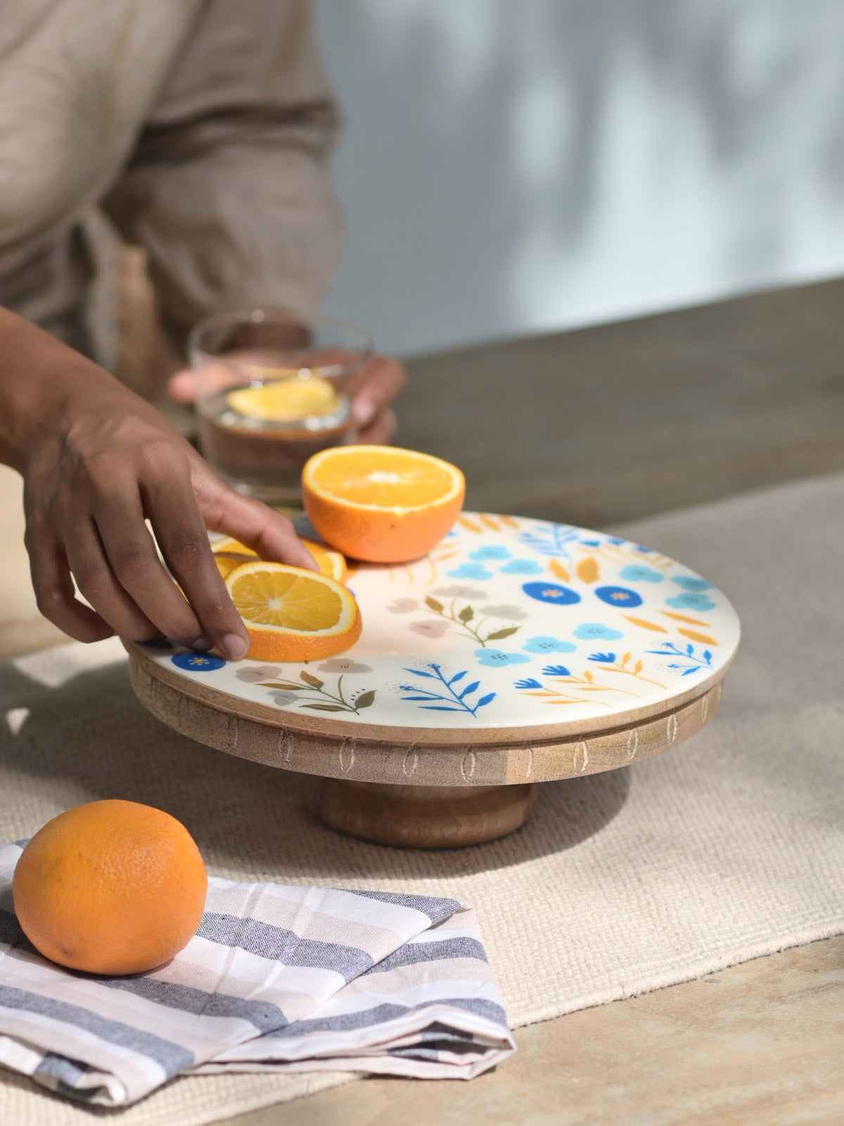 Bloom Hand Painted Cake Stand