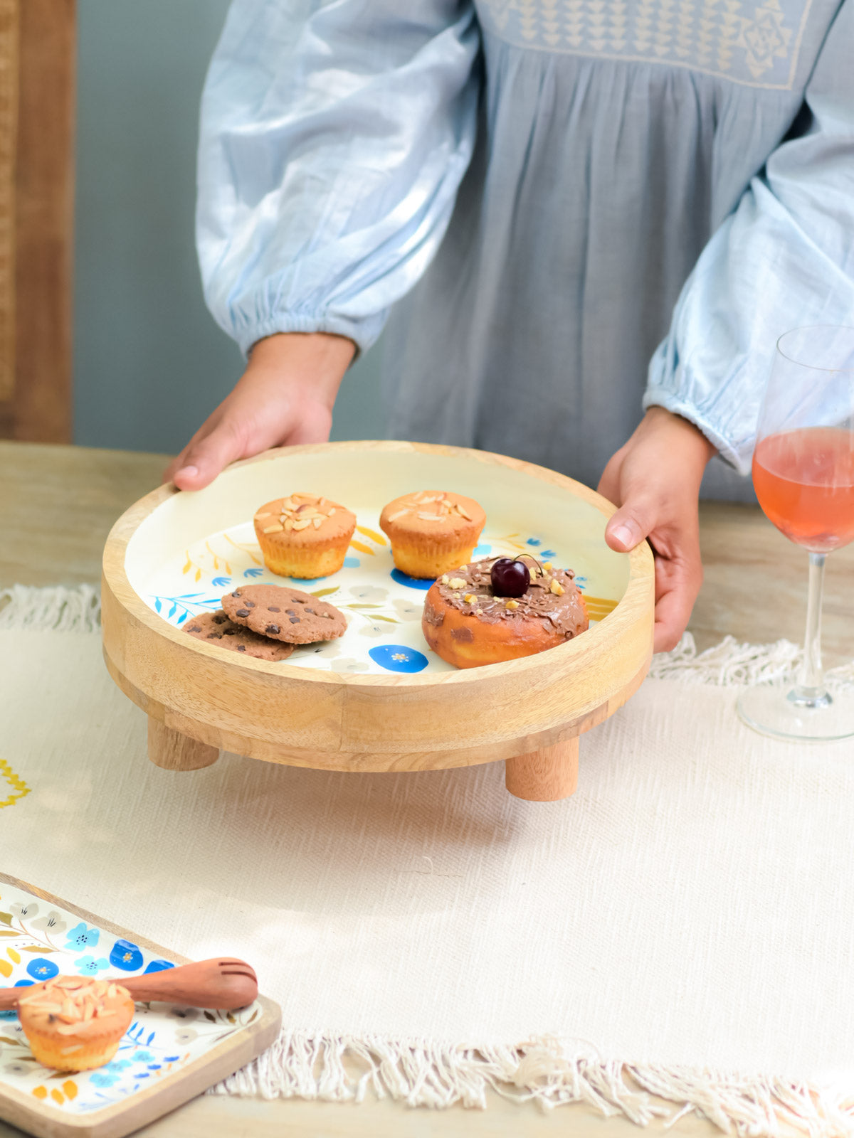 Bloom Hand Painted Bowl With Stand