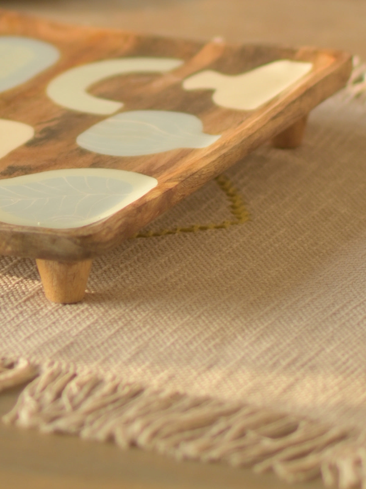 Boho Printed Cotton Bench