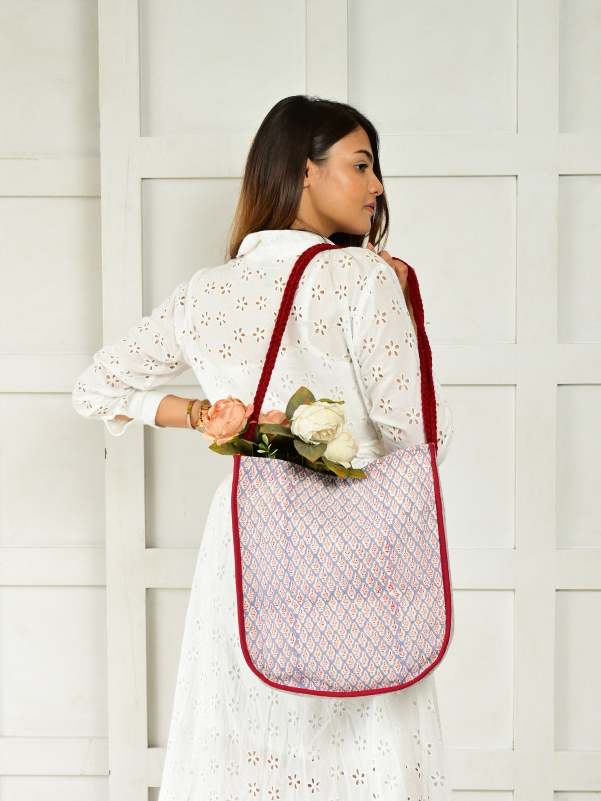 Block Printed Shoulder Bag