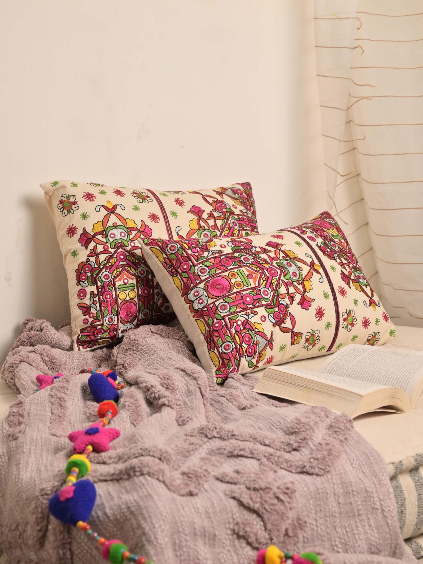 Kutch Rabari Banjara Inspired Pillow Cover Embroidery