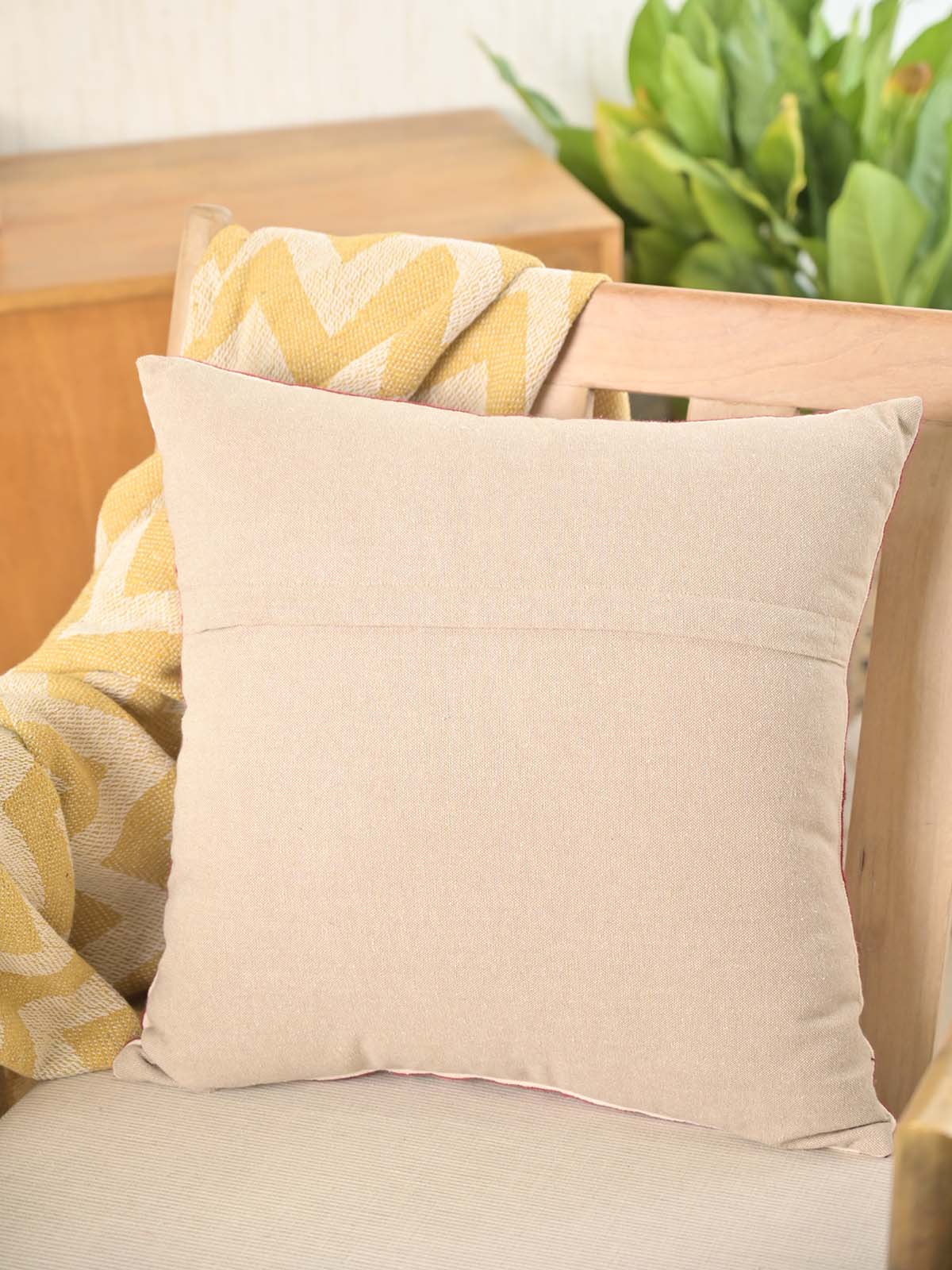 Natural Multi Floral Suzani Cotton Cushion Cover Embroidery