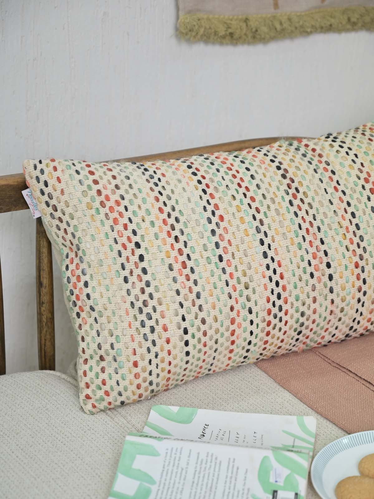 Multi Texture Woven Stripe Pillow Cover